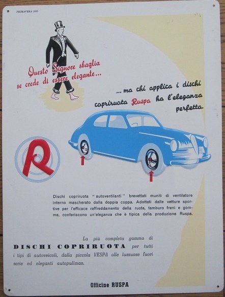 Ruspa auto onderdelen reclamebord, Ophalen of Verzenden, Zo goed als nieuw, Reclamebord