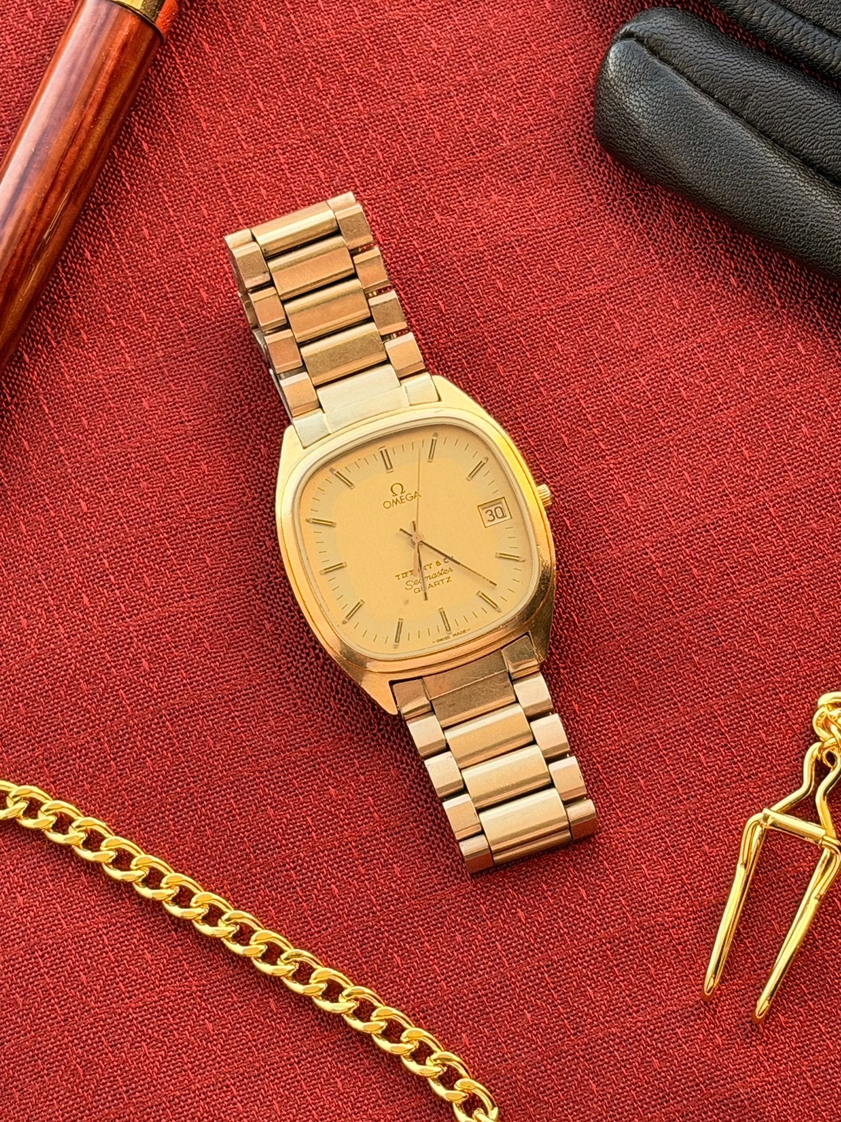 Omega Seamaster Tiffany & Co. Quartz Cal. 1337 - Zeldzaam, Staal, Omega, Polshorloge, Verguld