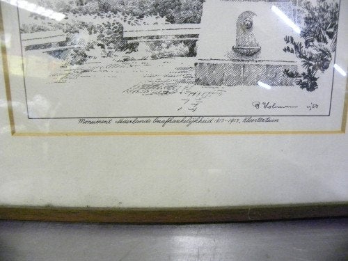 schilderij tekening,monument, Ophalen of Verzenden, 'T Olde Gre-j, Info@toldegrej.nl, Endepoelstraat 20f Didam