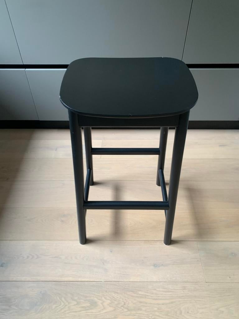 Ronninge barkruk zwart, Ophalen, Gebruikt, Hout