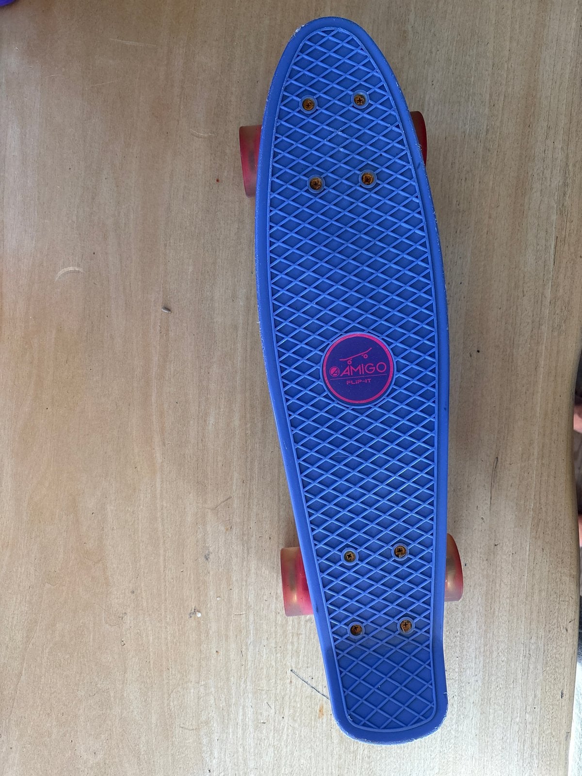 Amigo Flip-It Skateboard Blauw/paars met Roze Wielen, Ophalen, Gebruikt, Skateboard