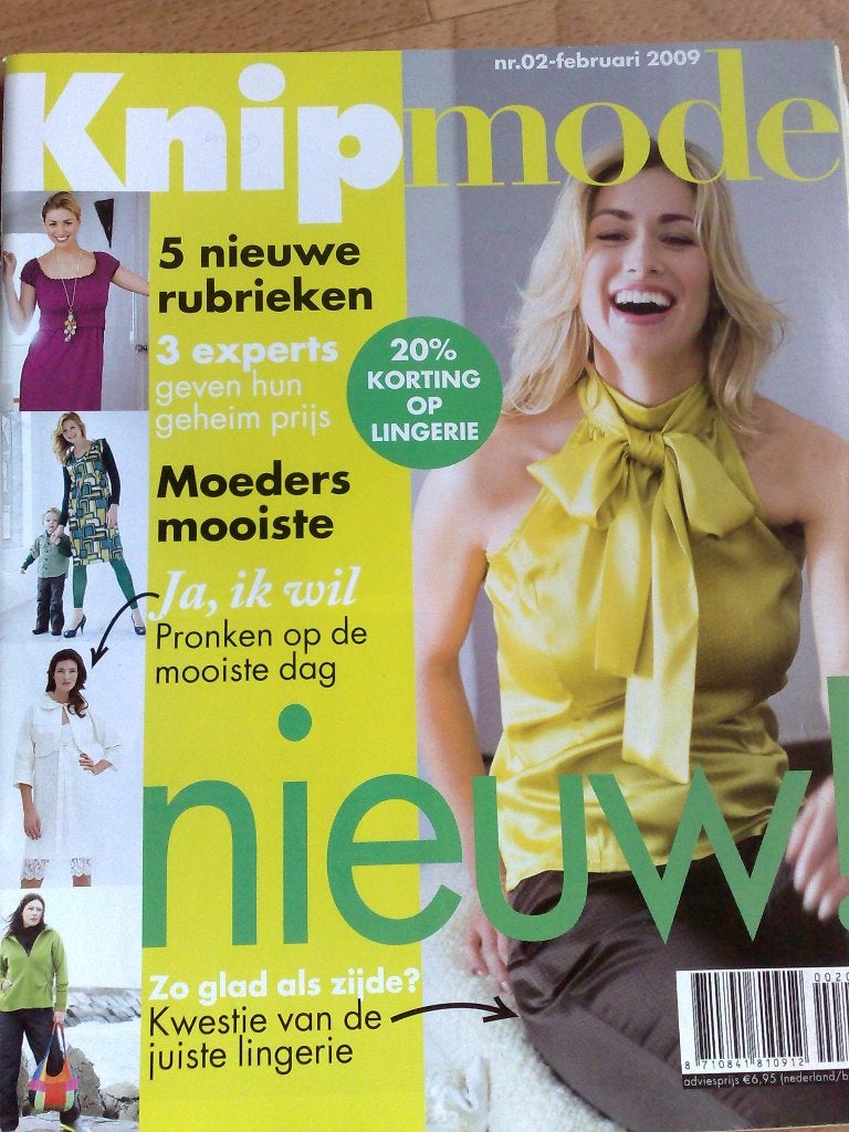Knipmode kledingpatronen uit jaargang 2009, Verzenden, Zo goed als nieuw, Vrouw, Knipmode