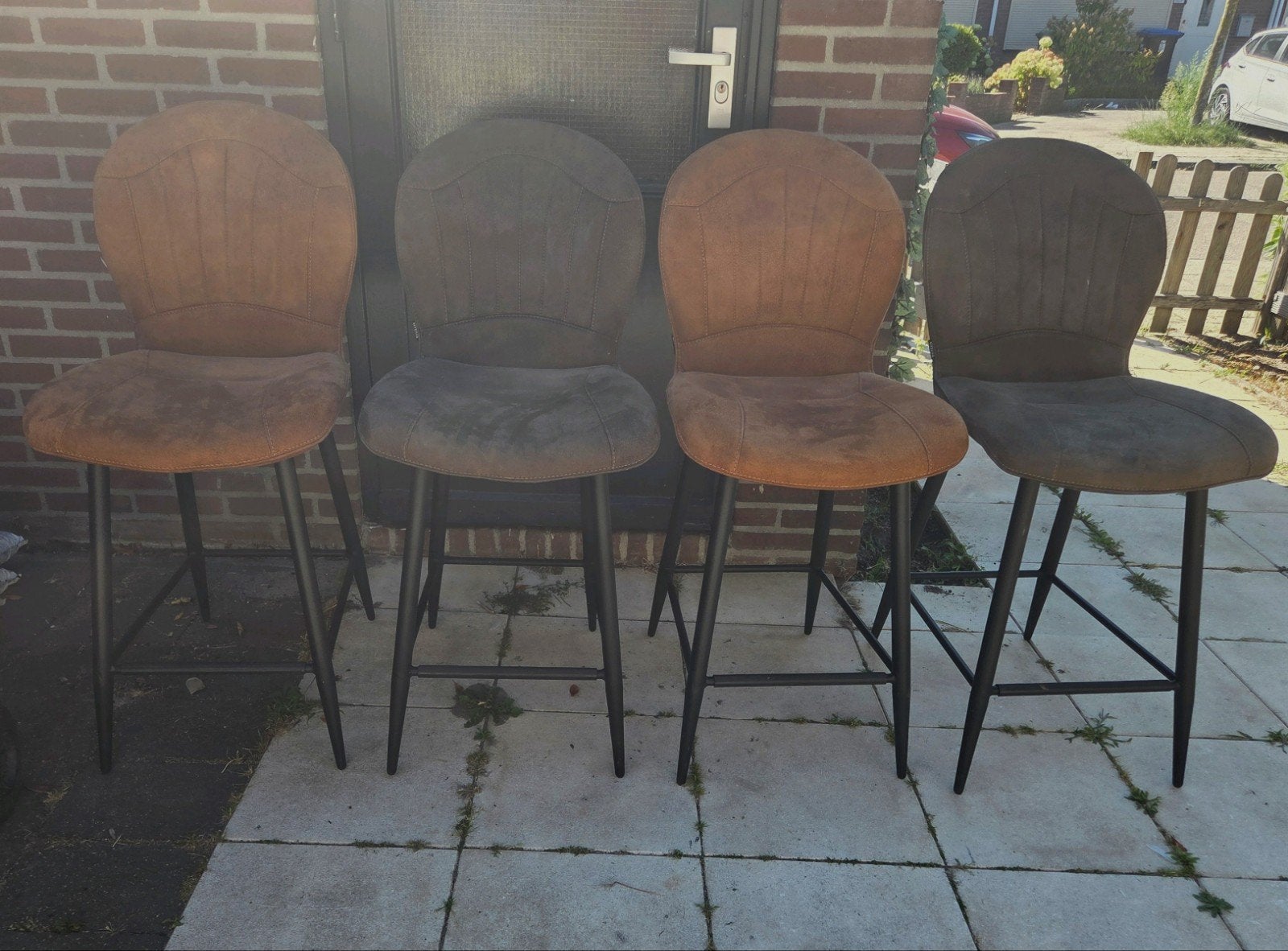 Set van 4 MX Sofa barstoelen, Huis en Inrichting, Stoelen, Ophalen, Kunststof, Zo goed als nieuw, Vier