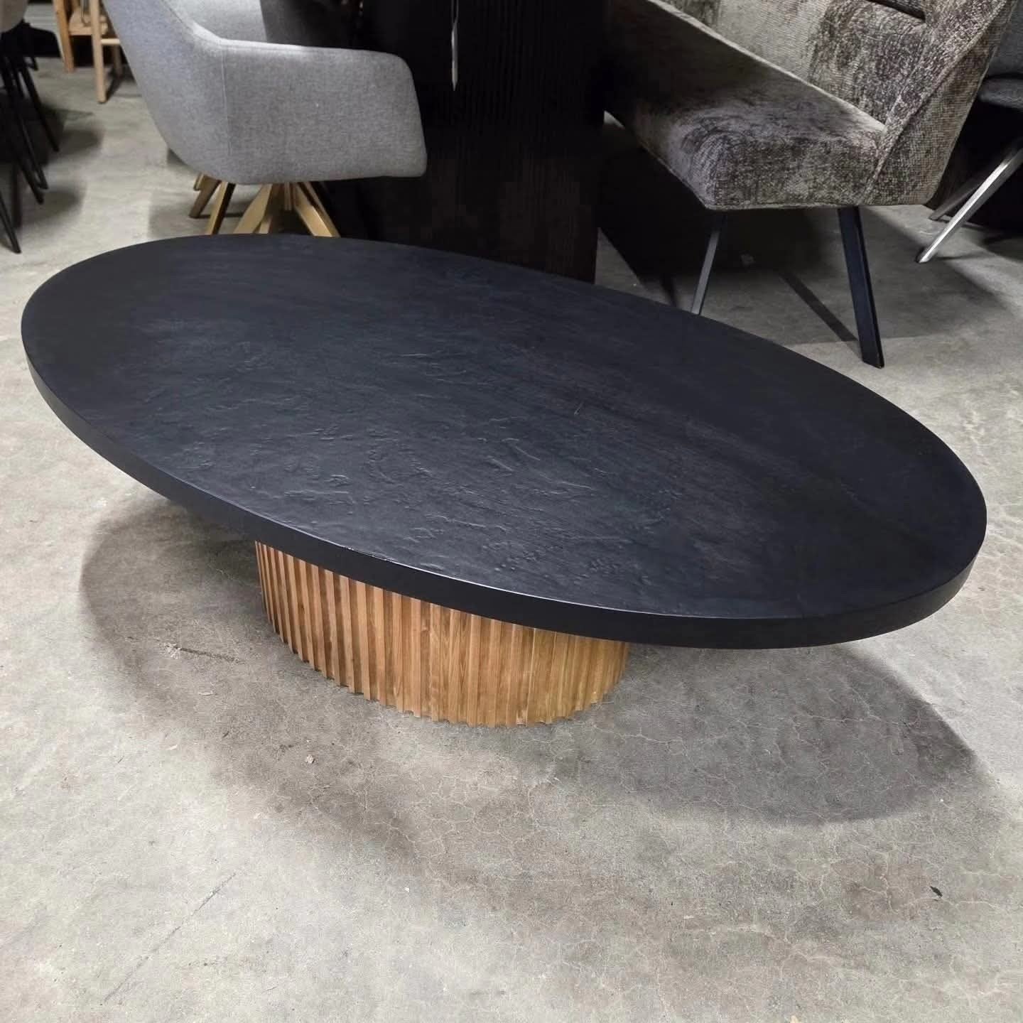Ovale Salontafel Palazzo Teakhout Stucwerk van Tower Living, Antiek en Kunst, Ophalen