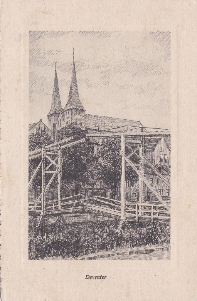 GA1732 Deventer Overijssel ongelopen 1936 Eefde Wilp, Verzamelen, Ansichtkaarten | Nederland, Verzenden, 1920 tot 1940, Ongelopen