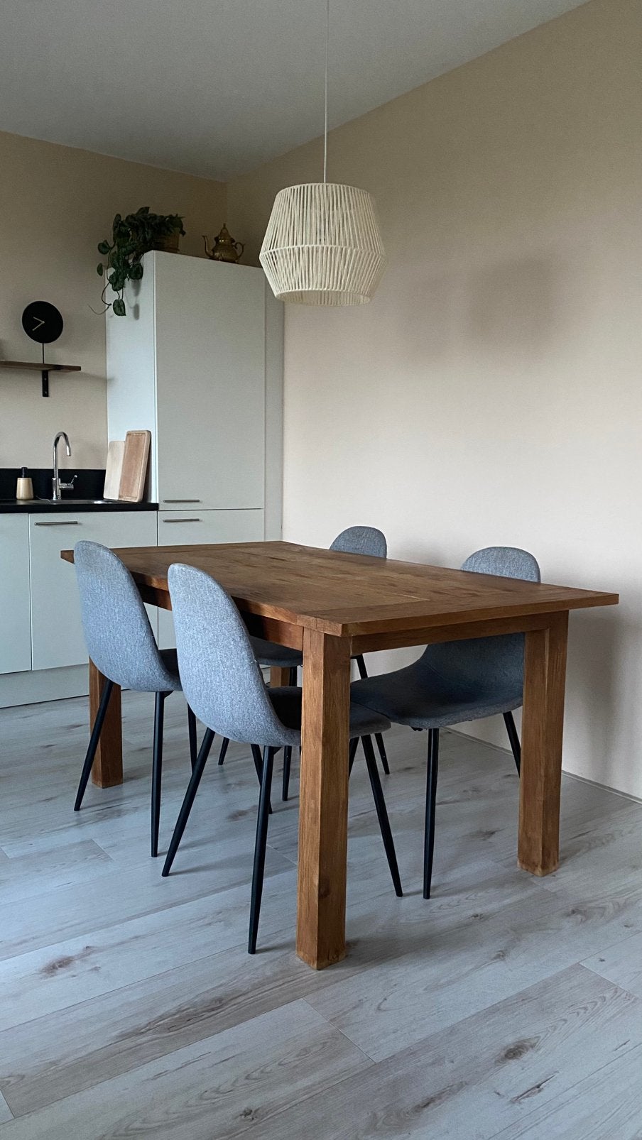 Houten eettafel, Ophalen, Gebruikt, Teakhout, 50 tot 100 cm