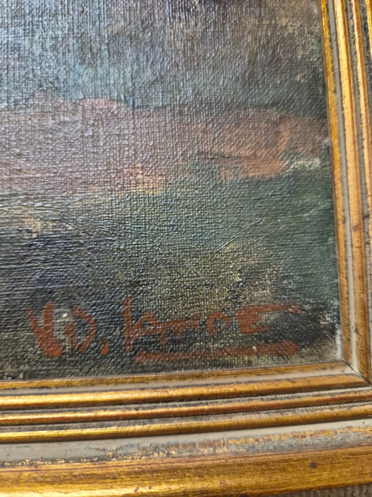 Olieverfschilderij Schuur Houtum door André Van den Sande, Ophalen of Verzenden