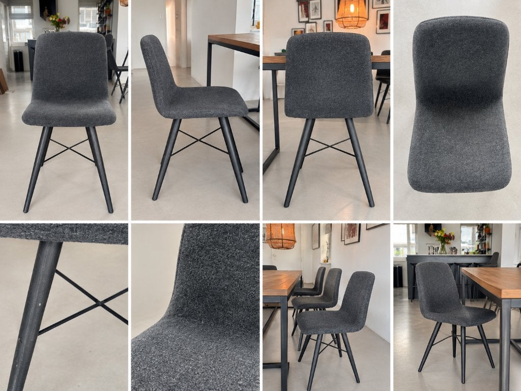 Bijna GRATIS: 6x Bolia Beaver eetkamerstoel., Huis en Inrichting, Ophalen, Gebruikt, Hout, Grijs