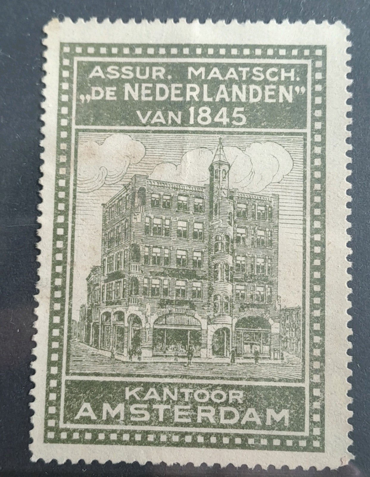 Sluitzegel Ass.Maatschappij "De Nederlanden" Amsterdam, Ophalen of Verzenden
