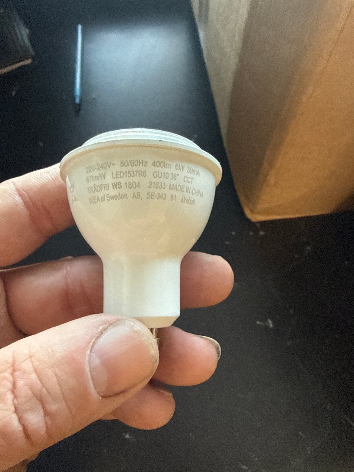 5x IKEA TRÅDFRI LED GU10 lampen met afstandsbediening, Ophalen, Led-lamp, Gebruikt, Instelbaar wit
