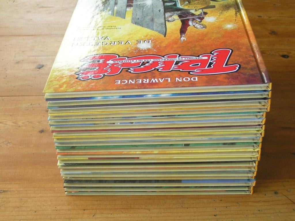 Trigië ~ Complete serie hardcovers 1 t/m 19 [gesigneerd], Complete serie of reeks, Ophalen of Verzenden, Zo goed als nieuw, Don Lawrence