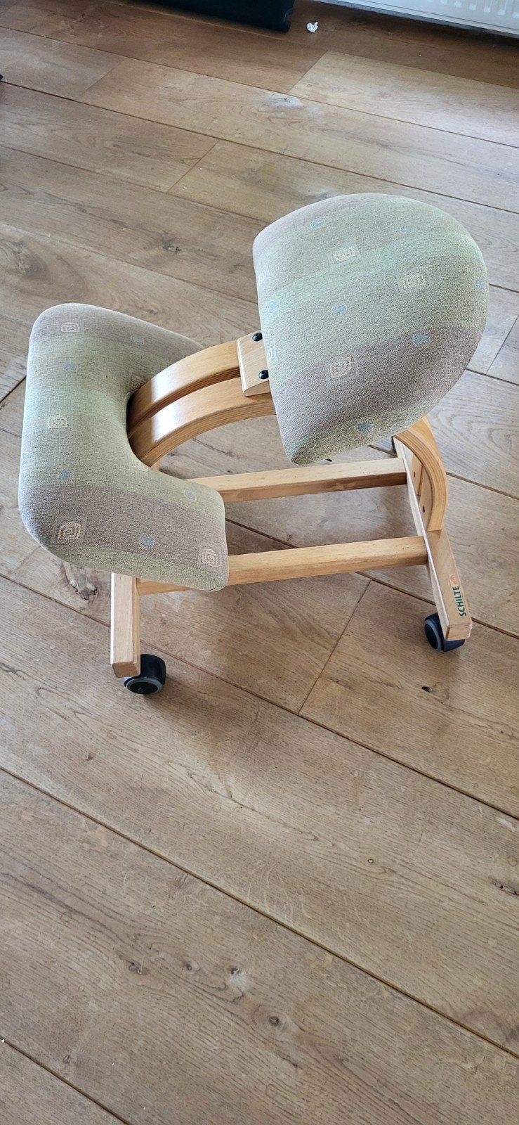 Ergonomische Schilte kniestoel, Ophalen, Zwart, Bureaukruk