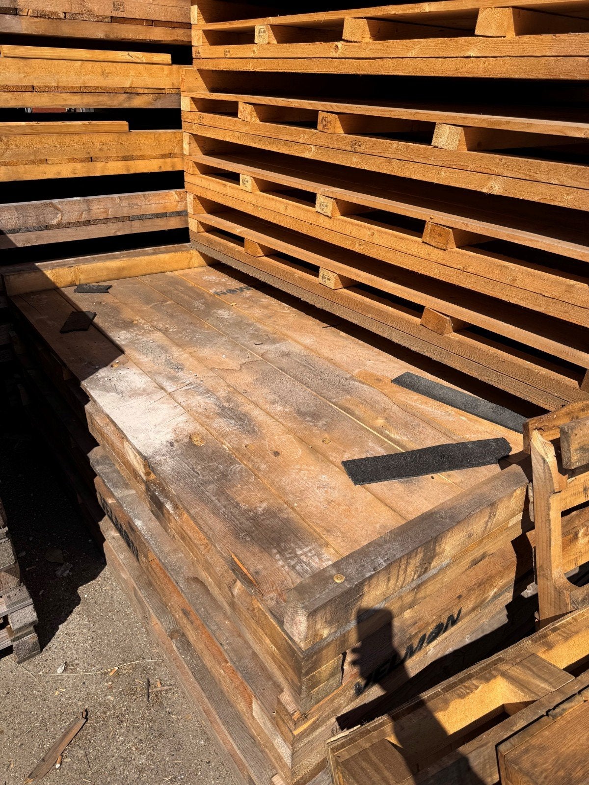 Pallets 42 st. grote houten pallets. afwijkende maat., Ophalen, Gebruikt, Overige houtsoorten, Pallet