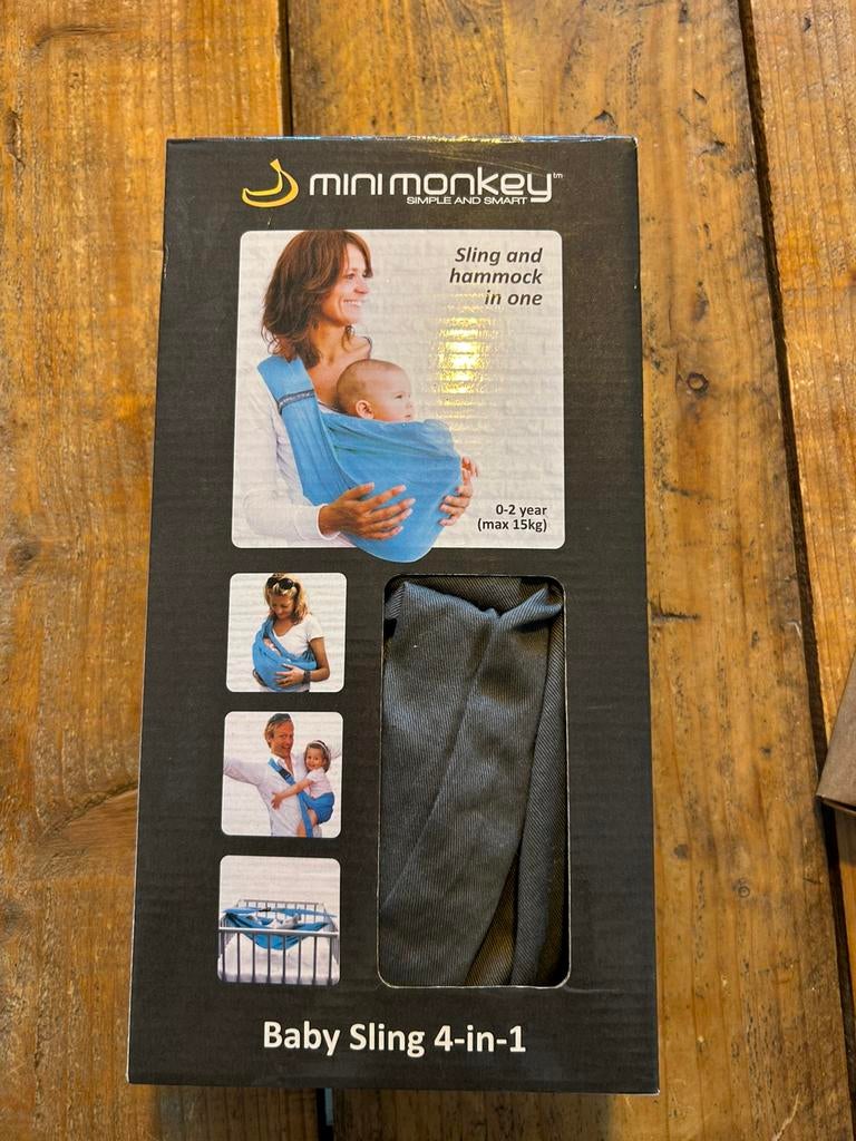 Mini monkey sling draagzak, Kinderen en Baby's, Babydragers en Draagdoeken, Ophalen of Verzenden, Zo goed als nieuw, Draagzak