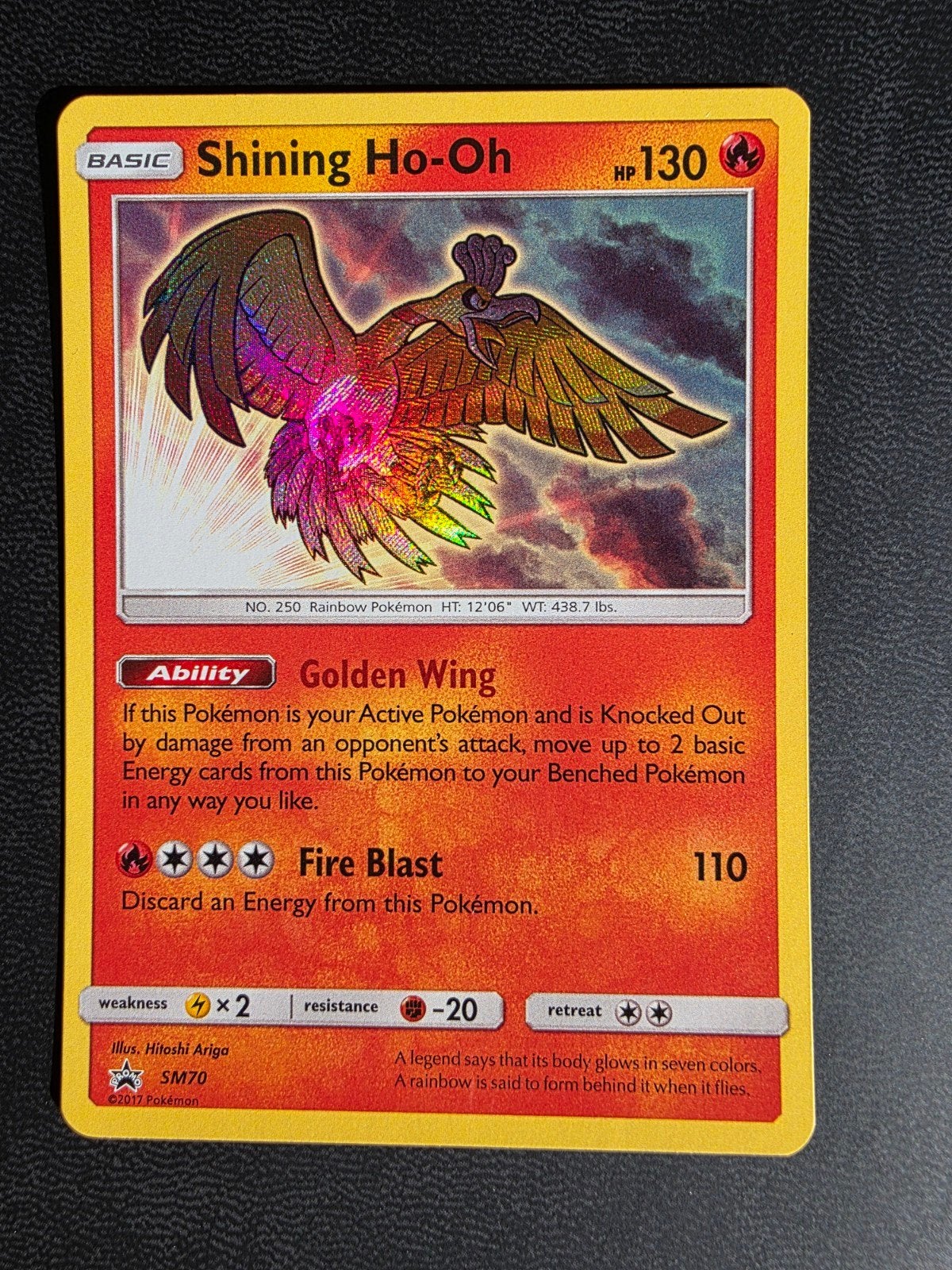 Shining ho-oh sm70 sun moon promo, Hobby en Vrije tijd, Verzamelkaartspellen | Pokémon, Ophalen of Verzenden, Nieuw, Losse kaart