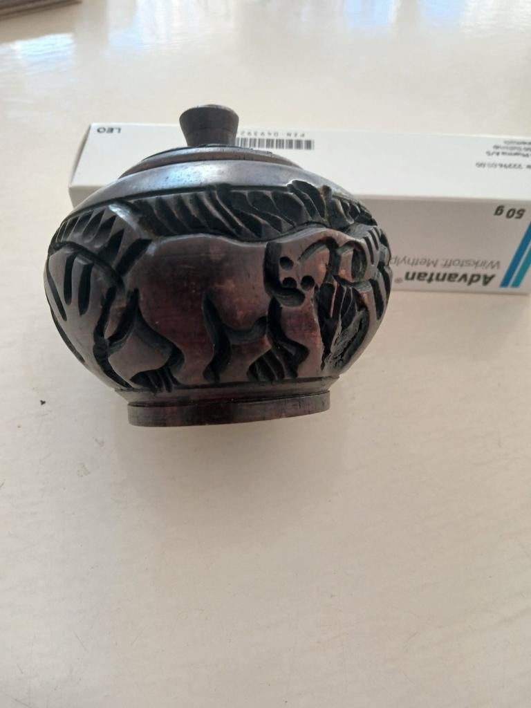 Antieke houten pot, Ophalen of Verzenden