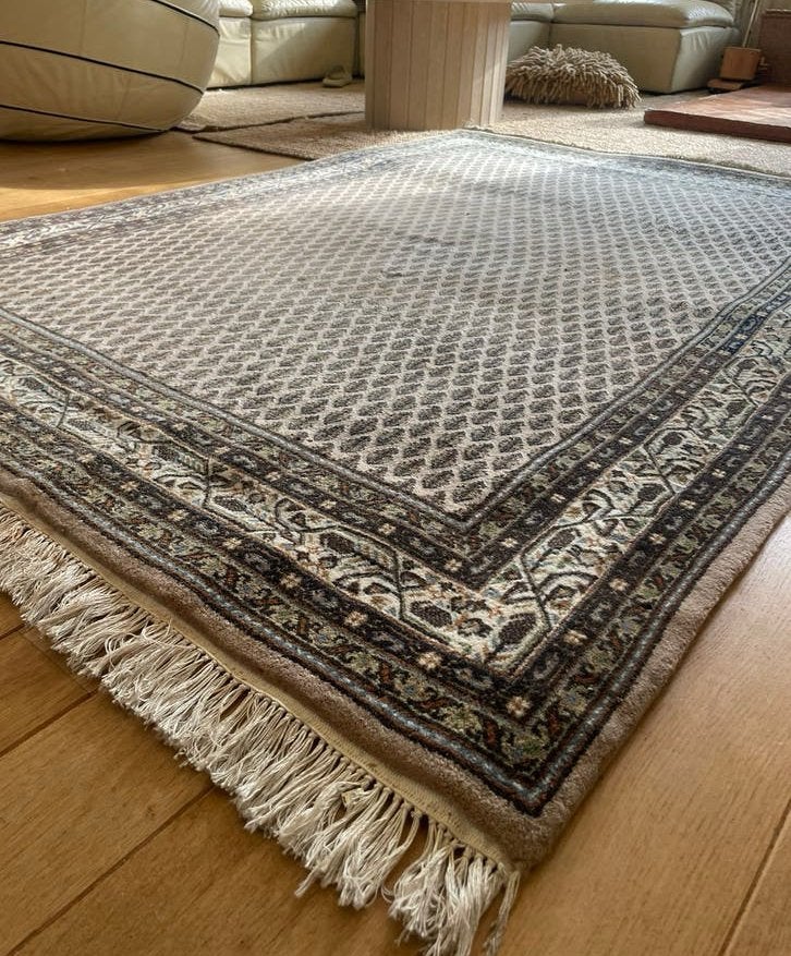 Vintage antiek Perzisch tapijt, Ophalen, Zo goed als nieuw, Rechthoekig, 200 cm of meer