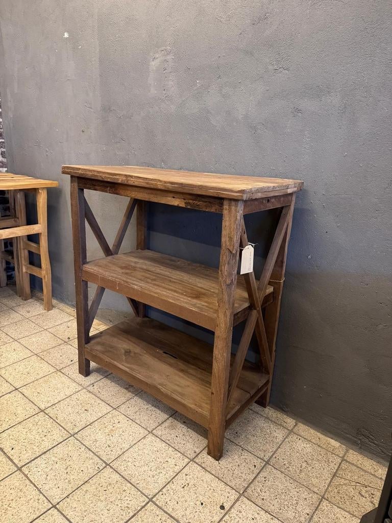 Old wood open vakkenkast (41,5x85cm, H95,5cm), Ophalen, Nieuw, 25 tot 50 cm, Rechthoekig