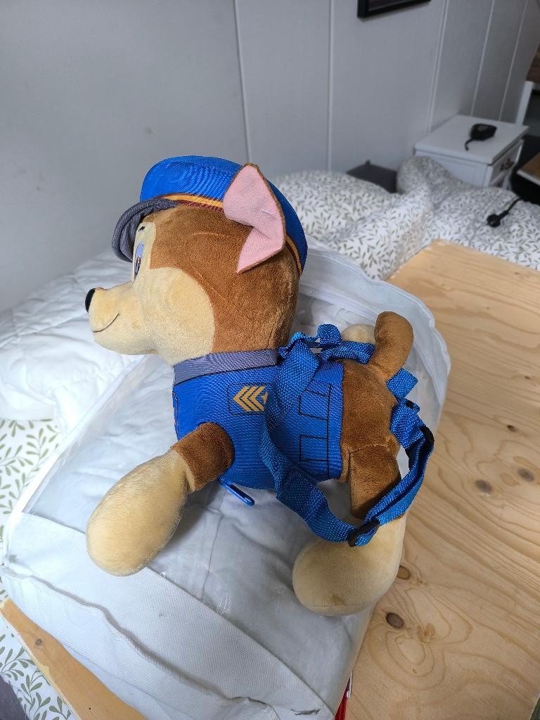Paw patrol chase pluchen rugzak/knuffel, Ophalen, Hond, Zo goed als nieuw, Middelgroot (20 tot 80 cm)