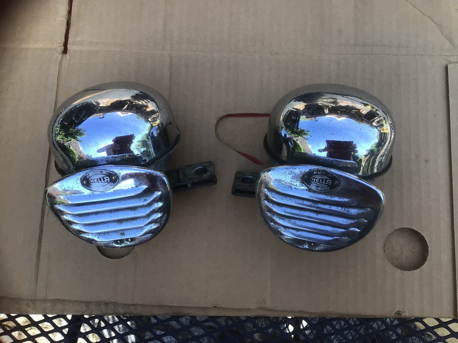 Hella claxon set 6V - Oldtimer onderdelen, Ophalen of Verzenden, Gebruikt, Oldtimer onderdelen