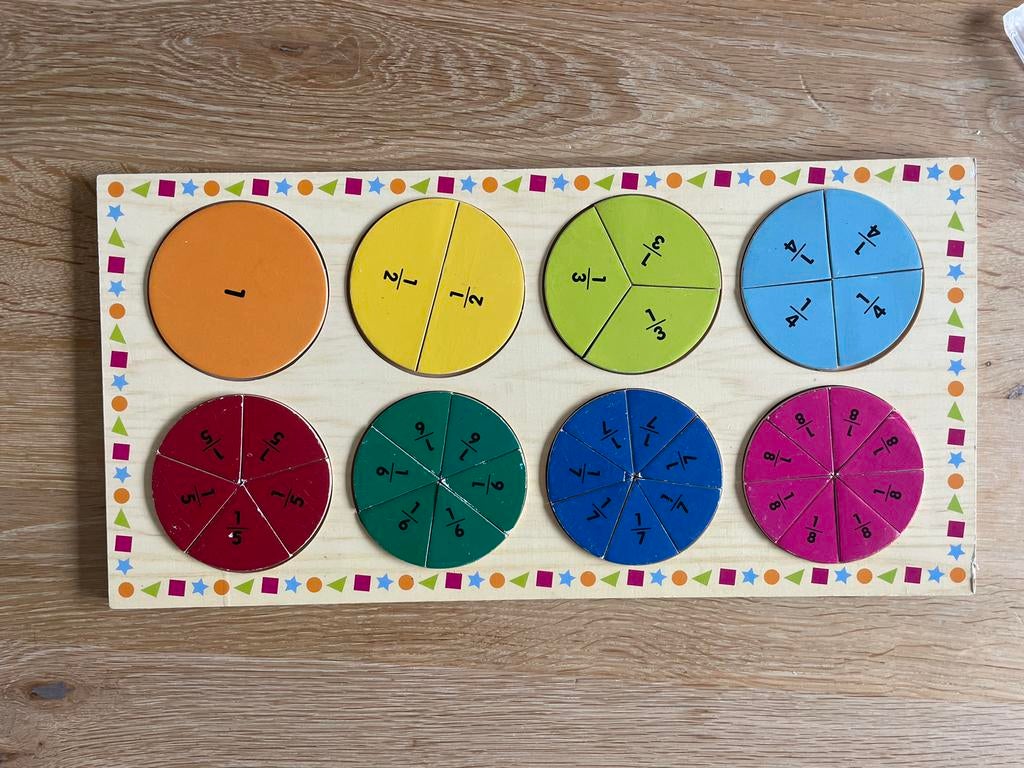 Houten Breuken Puzzel - Educatief Speelgoed, Ophalen, Gebruikt, Puzzelen