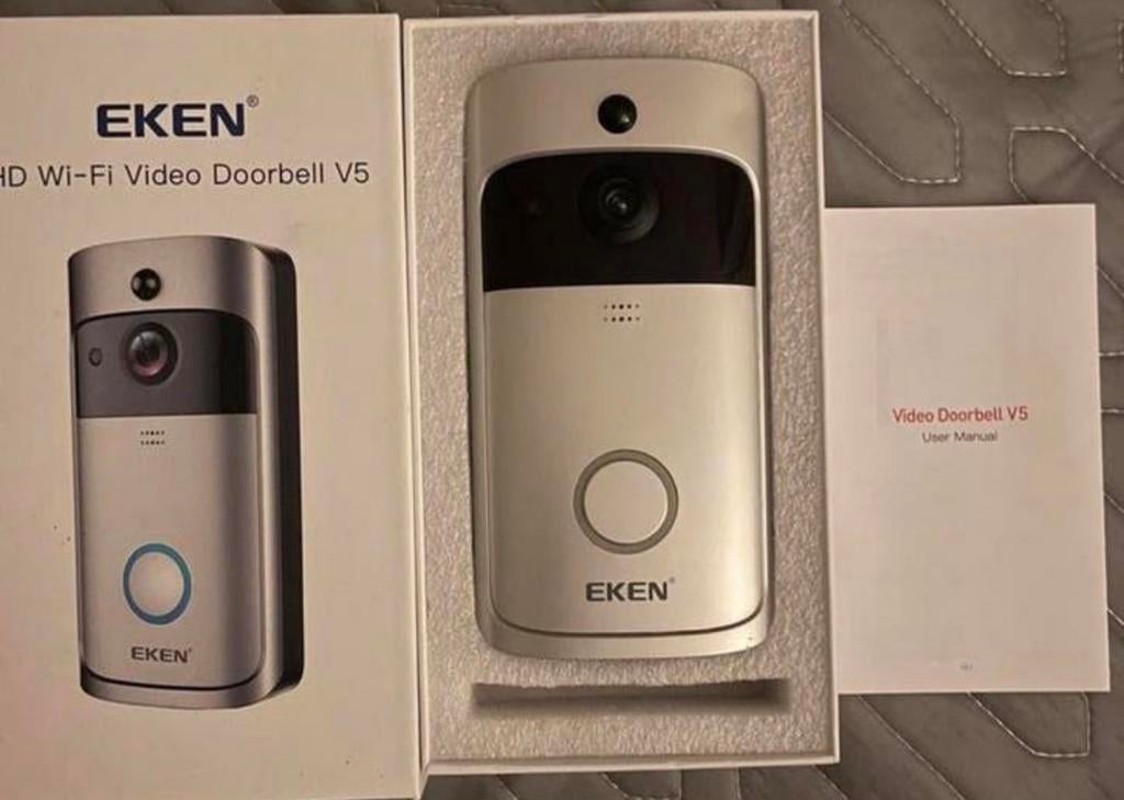 Eken V5 videodeurbel compleet met chime, Ophalen, Zo goed als nieuw