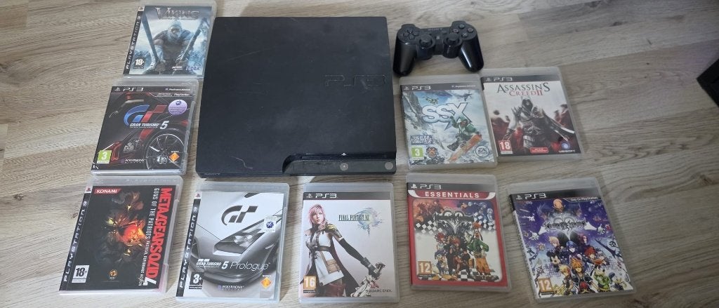 PS3 + een aantal spellen, 1 speler, Ophalen, Gebruikt, Avontuur en Actie