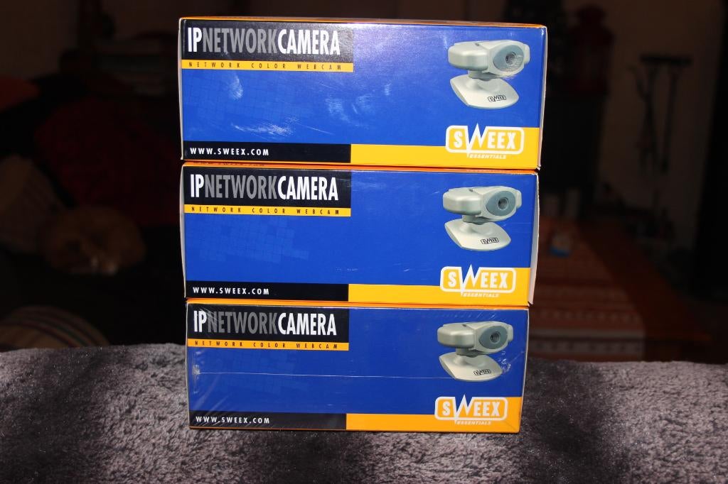 3 stuks ip camera Sweex, nieuw in doos.                {102}, Ophalen of Verzenden, Nieuw, Binnencamera