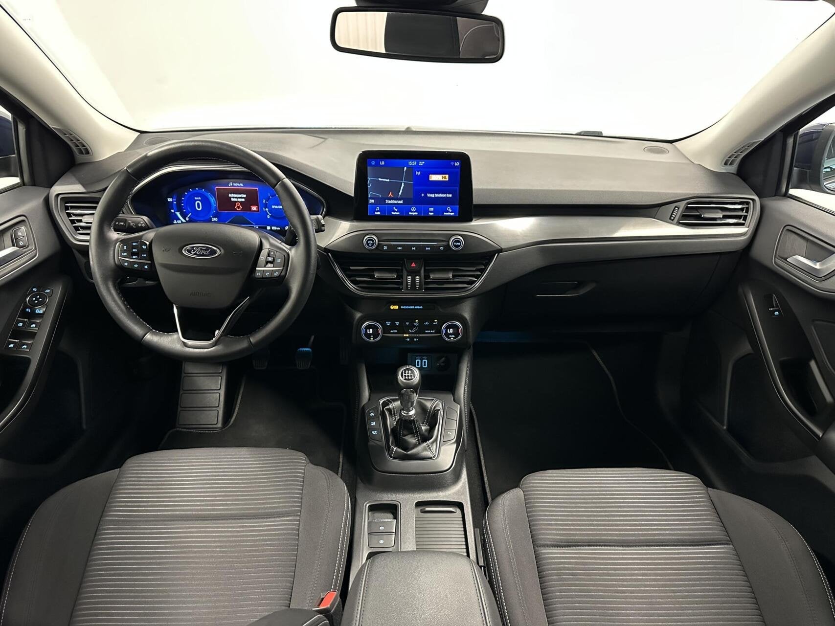 Ford Focus Wagon 1.0 EcoBoost Hybrid Trend Edition Business, Auto's, Stof, Gebruikt, Blauw, Origineel Nederlands