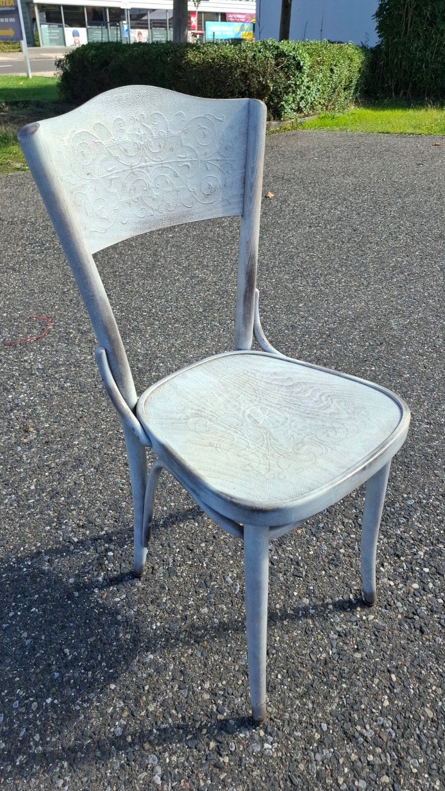 12 thonet cafe bistro TON stoelen white wash + print vintage, Ophalen of Verzenden, Zo goed als nieuw, Bruin, Vijf, Zes of meer stoelen
