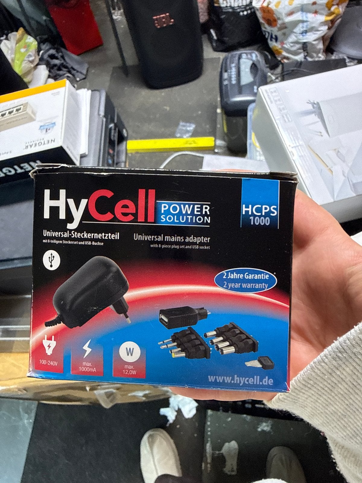 HyCell Universele Netadapter HCPS 1000 met USB-aansluiting, Ophalen of Verzenden, Nieuw