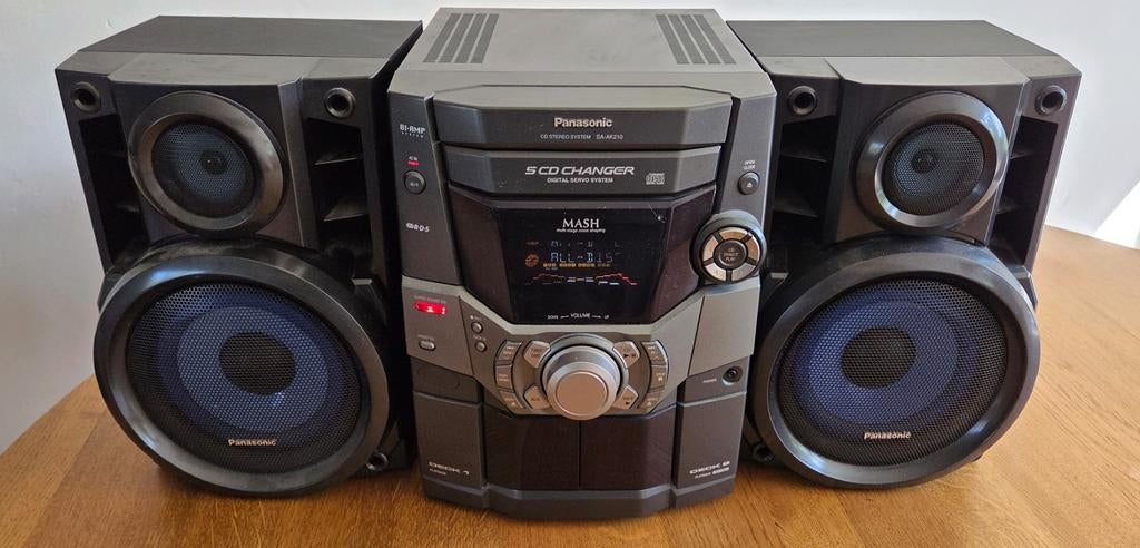Panasonic Stereo Set,  5-CD Wisselaar - werkt perfect, Audio, Tv en Foto, Stereo-sets, Zo goed als nieuw, Cassettedeck, Cd-speler