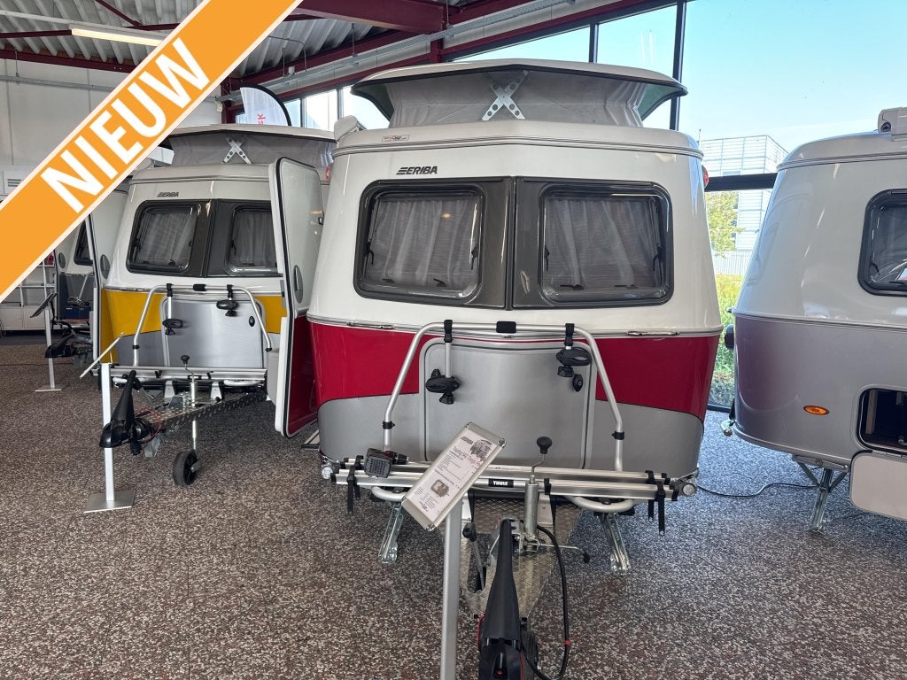 Eriba Touring 542 Tango Red Luifel fietsdrager AANBIEDING, Caravans en Kamperen, Overige typen, Schokbreker, 4 tot 5 meter, Eriba