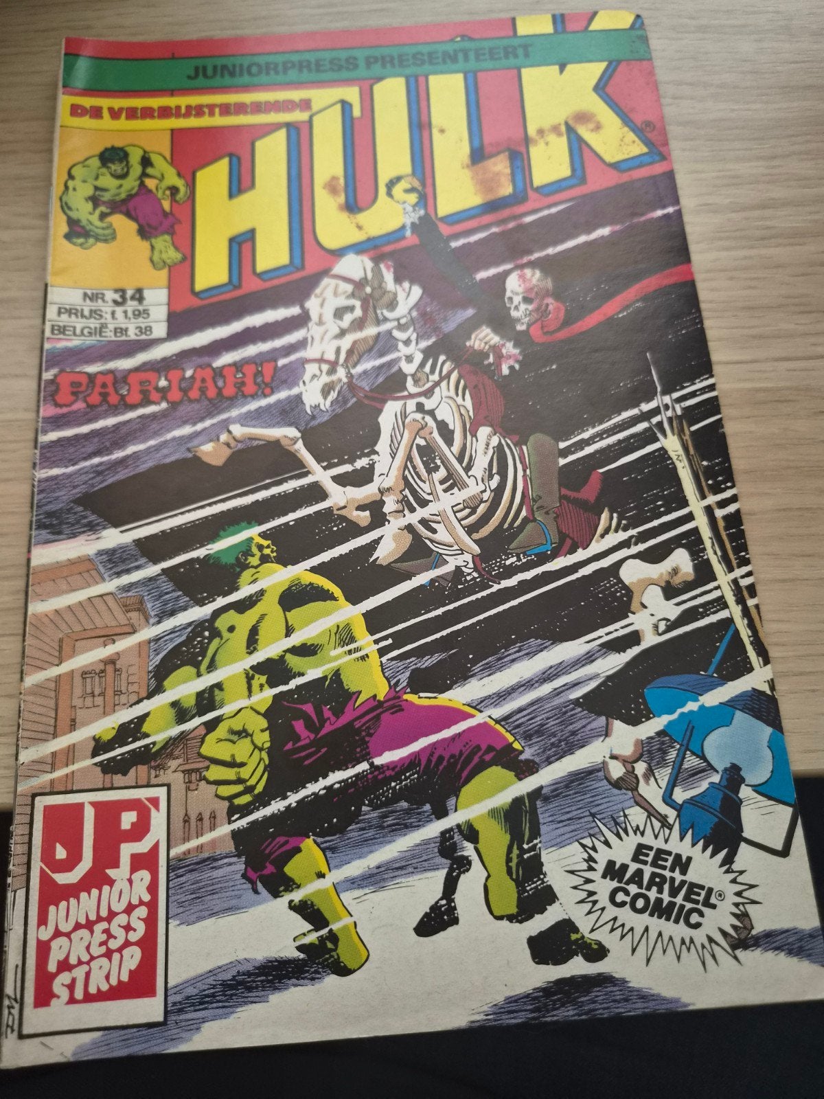 De Verbazingwekkende Hulk - Juniorpress Strip Nr. 34, Boeken, Eén stripboek, Ophalen of Verzenden, Gelezen, Stan Lee