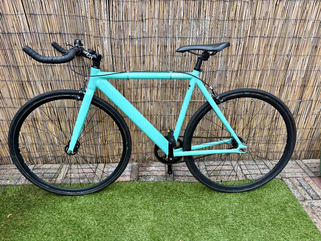 6KU fiets fixie / single speed 52cm mintgroen en rijklaar, Fietsen en Brommers, Minder dan 10 versnellingen, Staal, 49 tot 53 cm