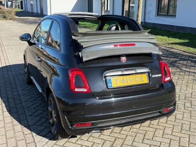 Fiat 500 C SPORT 70pk Hybrid 2022, 40 €/maand, Zwart, 4 stoelen, Alcantara