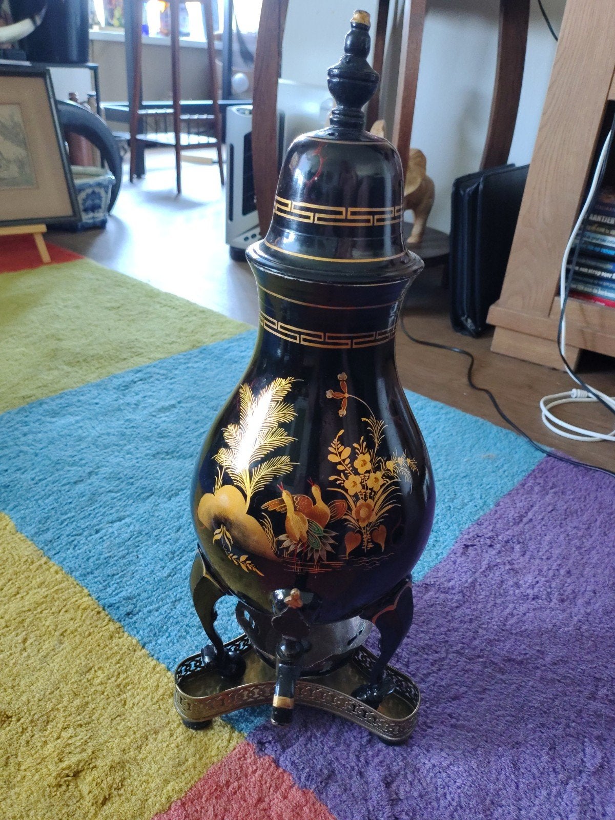 Antieke Groninger Kraantjeskan met Komfoor - 47 cm, Ophalen of Verzenden