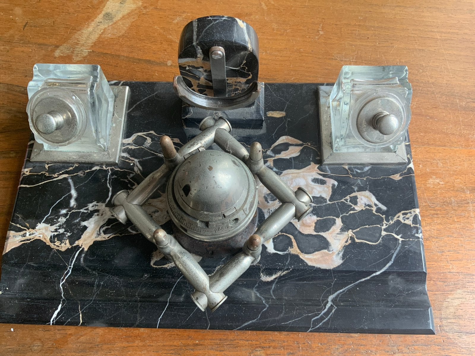 Zeldzame Duitse Trench Art Bureau Set., Ophalen of Verzenden, Landmacht, Duitsland