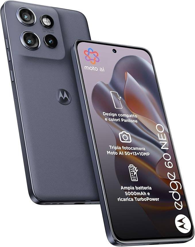 Motorola Edge 60 Neo 5G 256GB Pantone Grisaille Gloednieuw, Overige modellen, Overige kleuren, Touchscreen, Nieuw