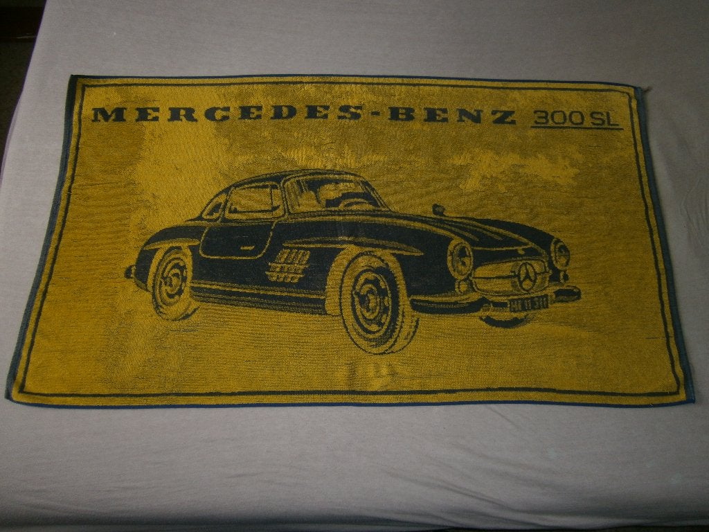 Vintage Mercedes‑Benz 300 SL handdoek – jaren ’70 geel zwart, Ophalen, Overige typen