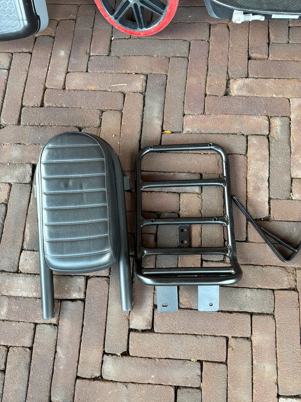 Motorfiets rugleuning en bagagerek, Ophalen of Verzenden, Gebruikt