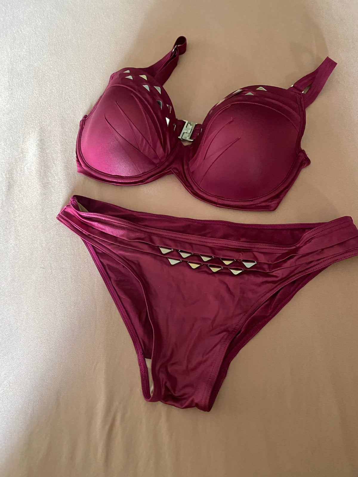 Marlies Dekkers bikini 70D/XS roze/fuchsia met spiegeltjes, Ophalen of Verzenden, Zo goed als nieuw, Roze, Bikini