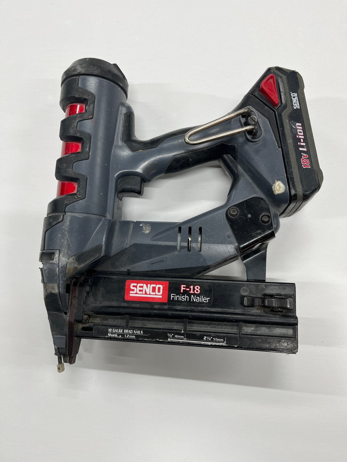 Senco F18 Finish Nailer met 18V Li-ion accu, Ophalen of Verzenden, Gebruikt