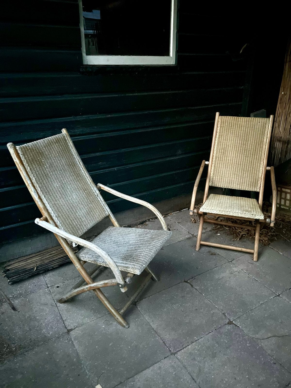 2x Lloyd Loom Italia Victoria klapstoelen, Ophalen