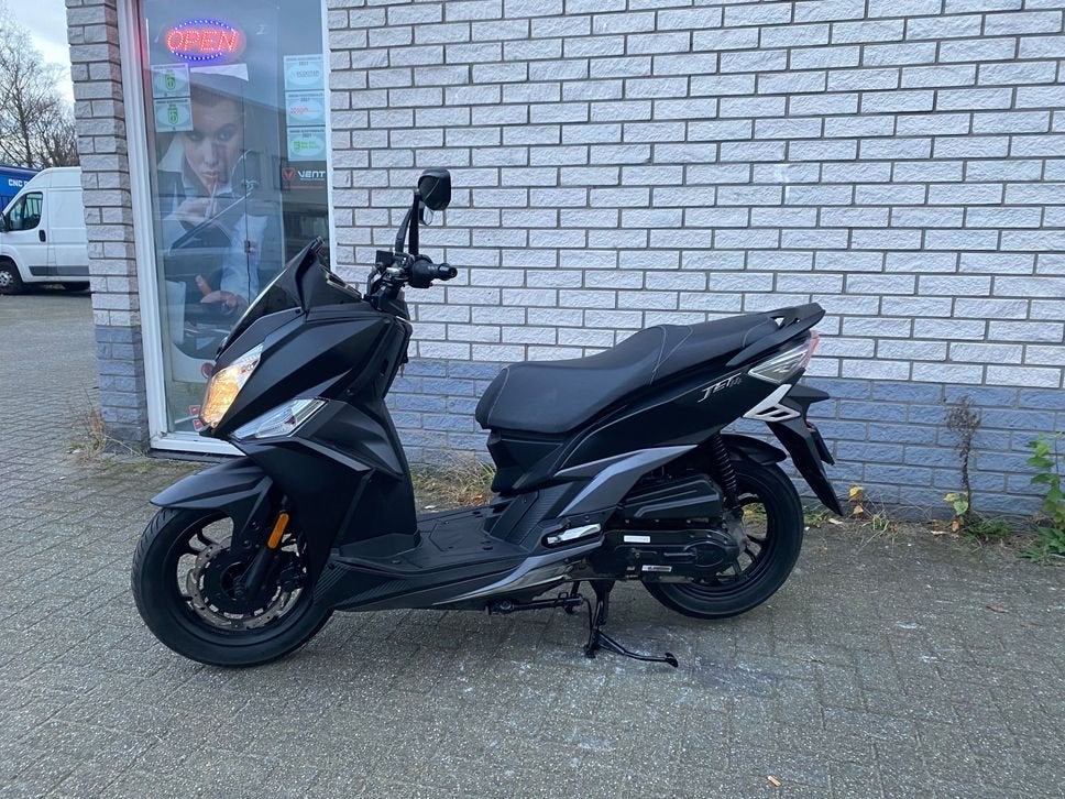 MOOIE SYM JET 14 BROM 45KM 4-T MAT BLACK BJ2020 9000KM, SYM, Onbekend, Onbekend, Sym