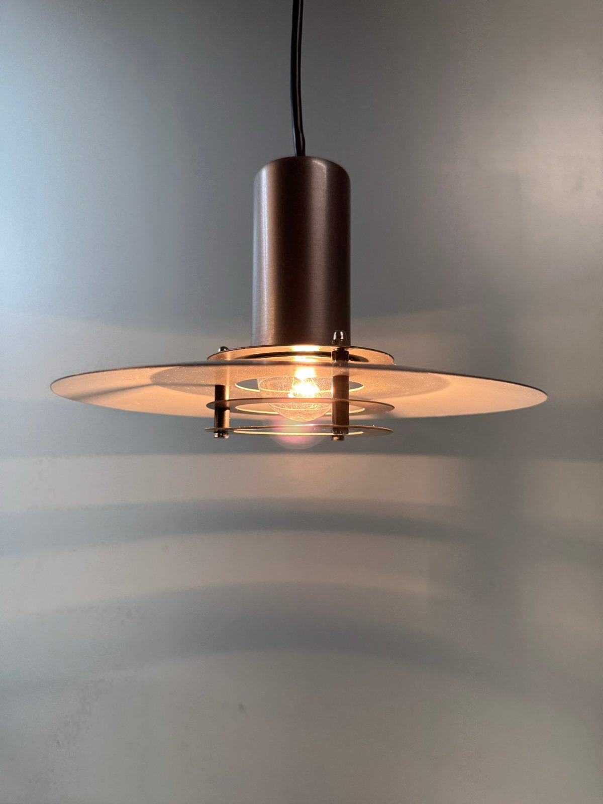 Vintage Deens Design Hanglamp - Stijlvolle Verlichting, Huis en Inrichting, Lampen | Hanglampen, Gebruikt, ?, Metaal, ?