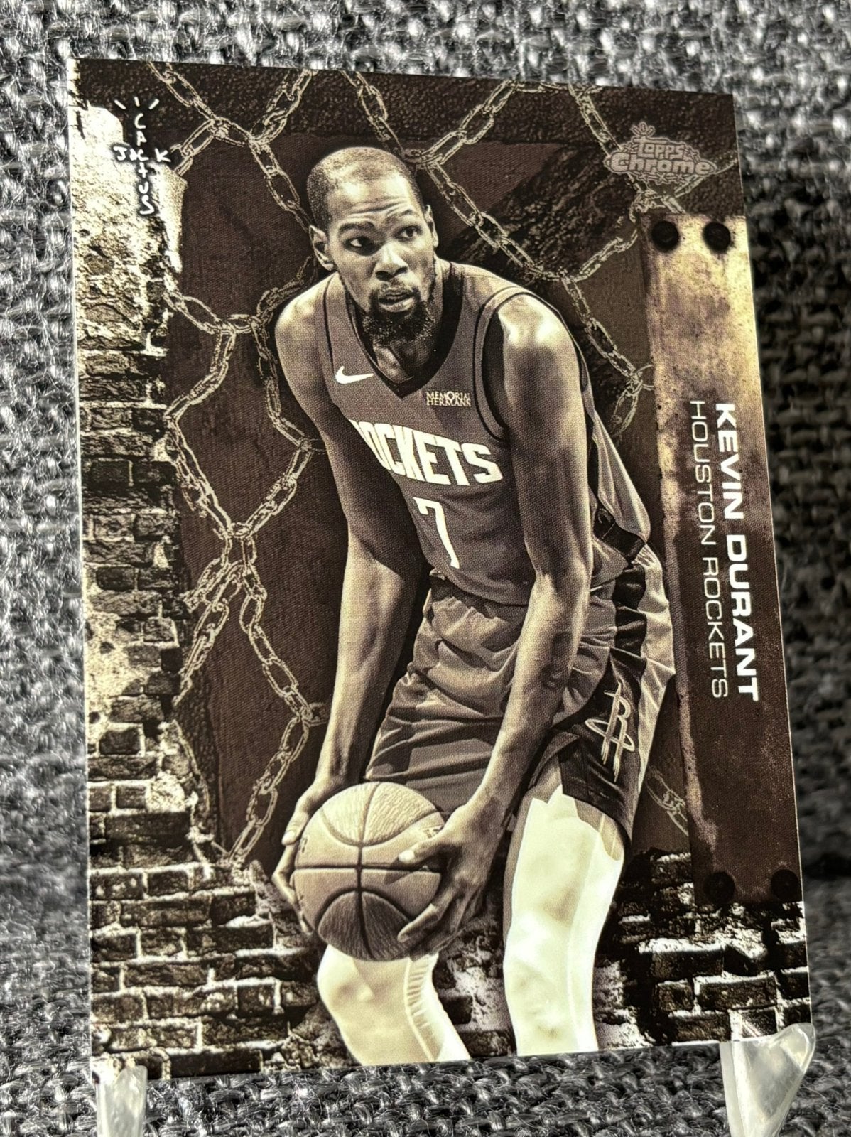 Kevin Durant Houston Rockets Topps Cactus Jack NBA card, Ophalen of Verzenden, Nieuw, Plaatje