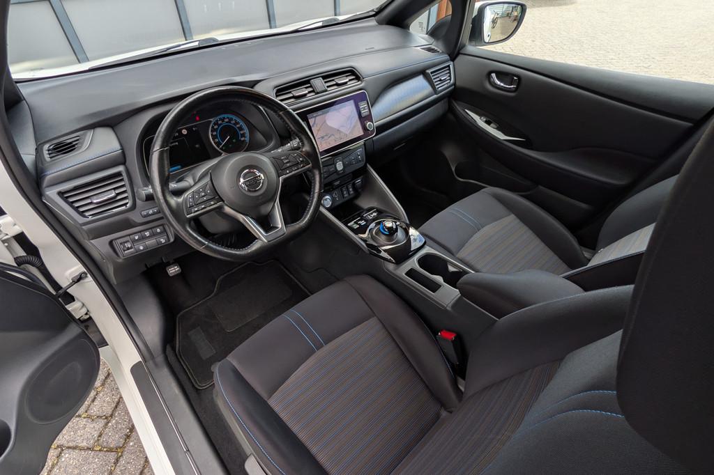 Nissan Leaf e+ N-Connecta 62kWh SOH 93% (bj 2021, automaat), Stof, Gebruikt, Zwart, Met garantie (alle)