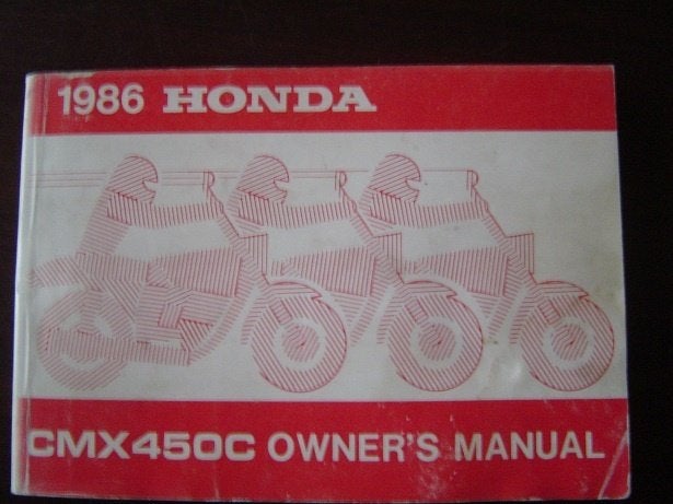 Honda CMX450 C rebel ? 1986 motorcycle owner's manual, Ophalen of Verzenden, Honda