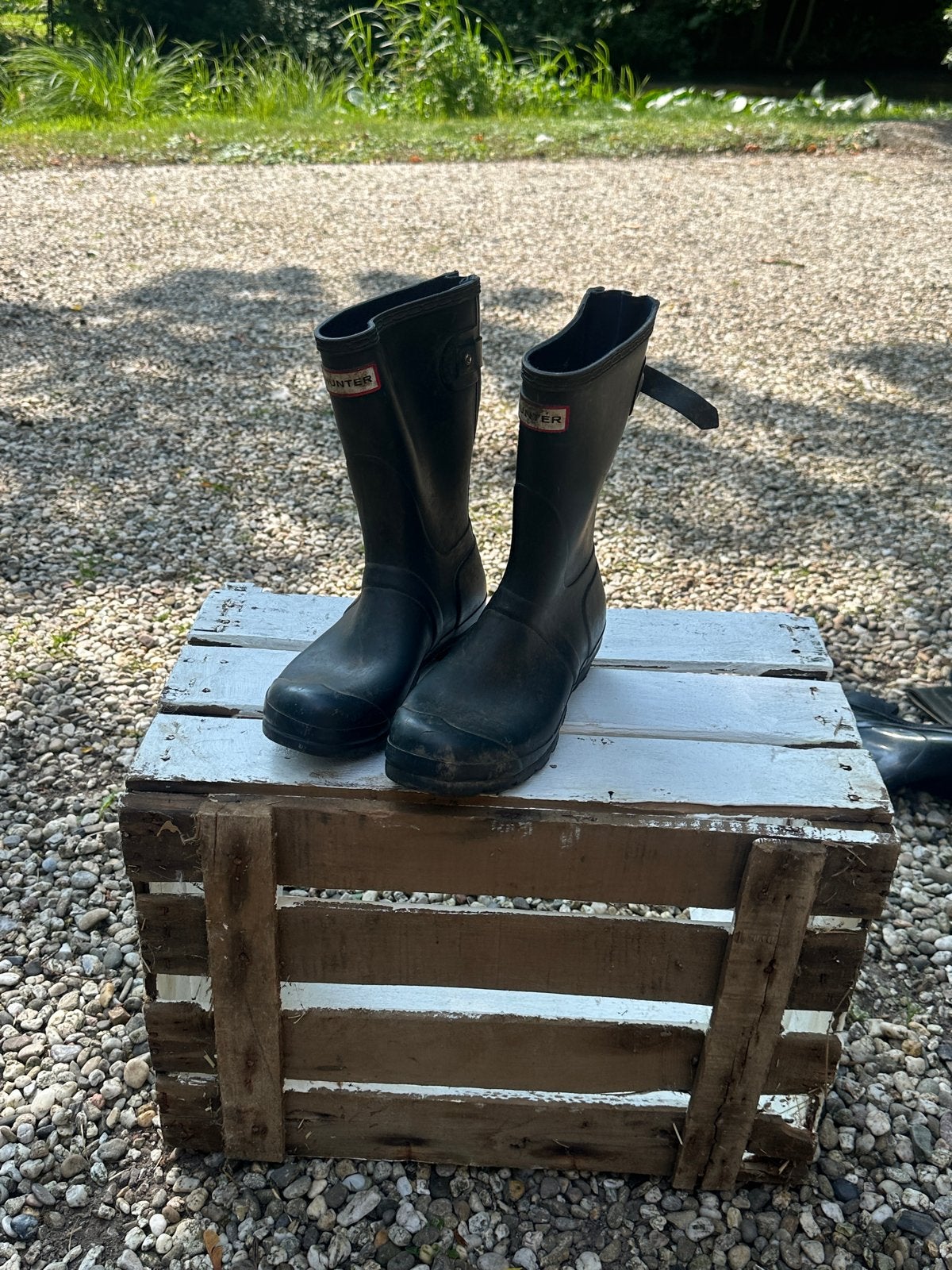 Hunter regenlaarzen maat 38, Kleding | Dames, Schoenen, Ophalen, Gedragen, Zwart, Regenlaarzen